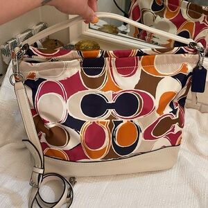 COACH- Park hand drawn scarf print hobo bag - NWT